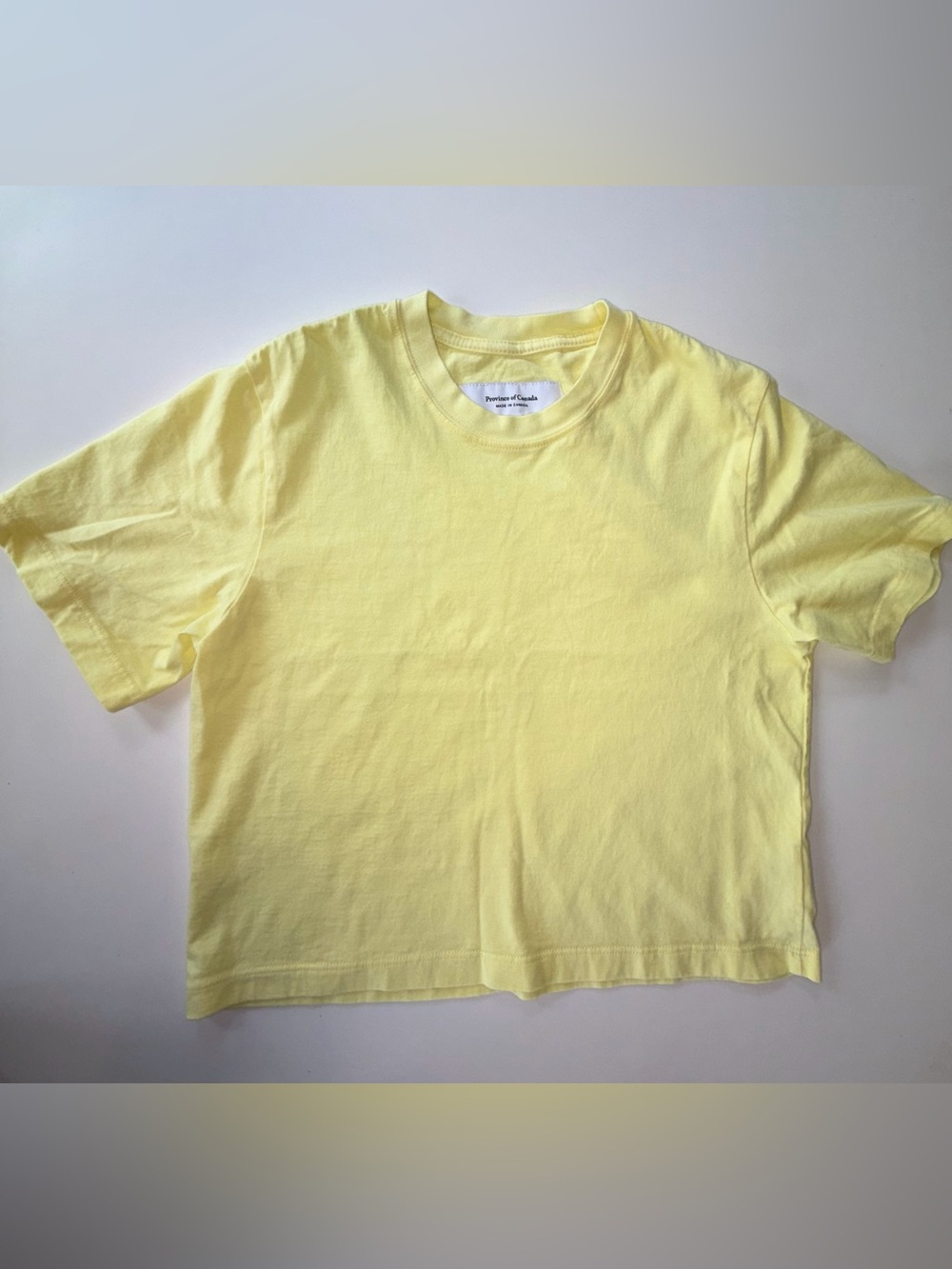 Province of Canada Yellow Boxy T-Shirt Made in Canada XXS